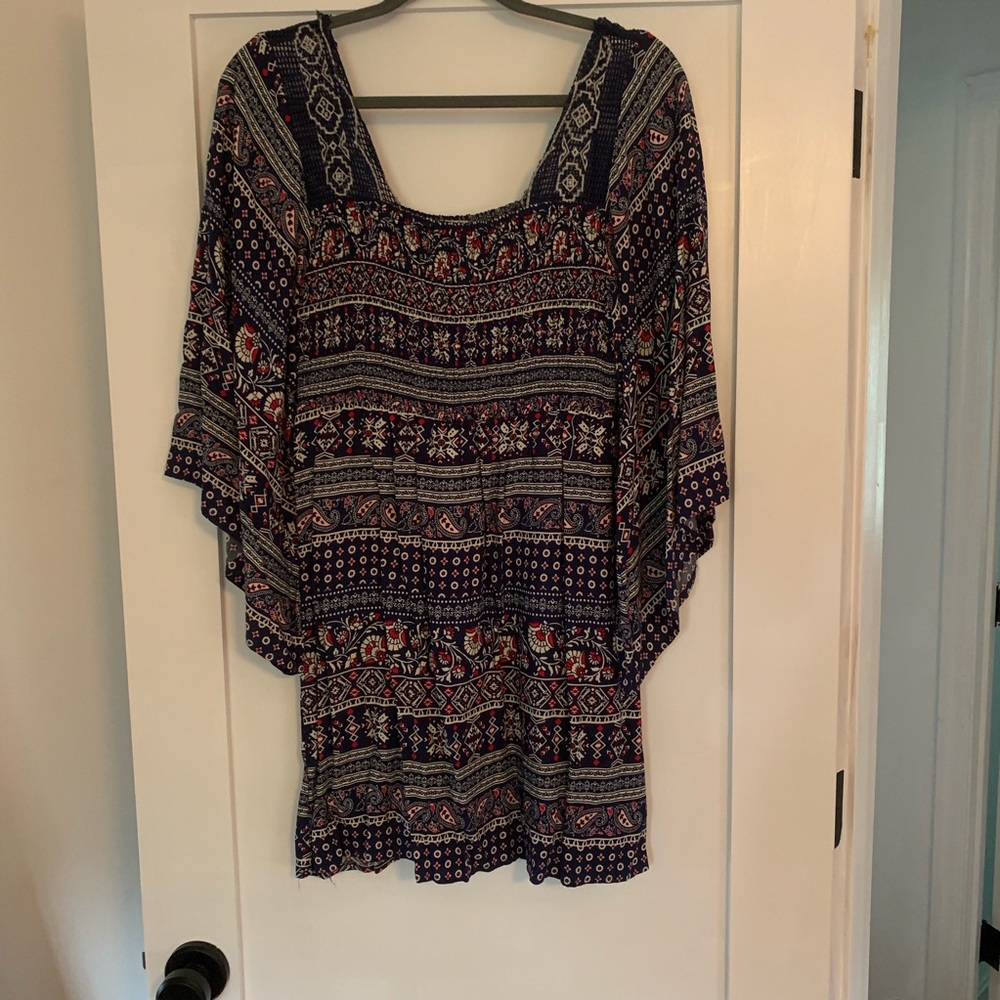 Bell sleeve peasant dress